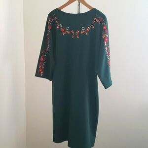 Unique flower embroidered dress